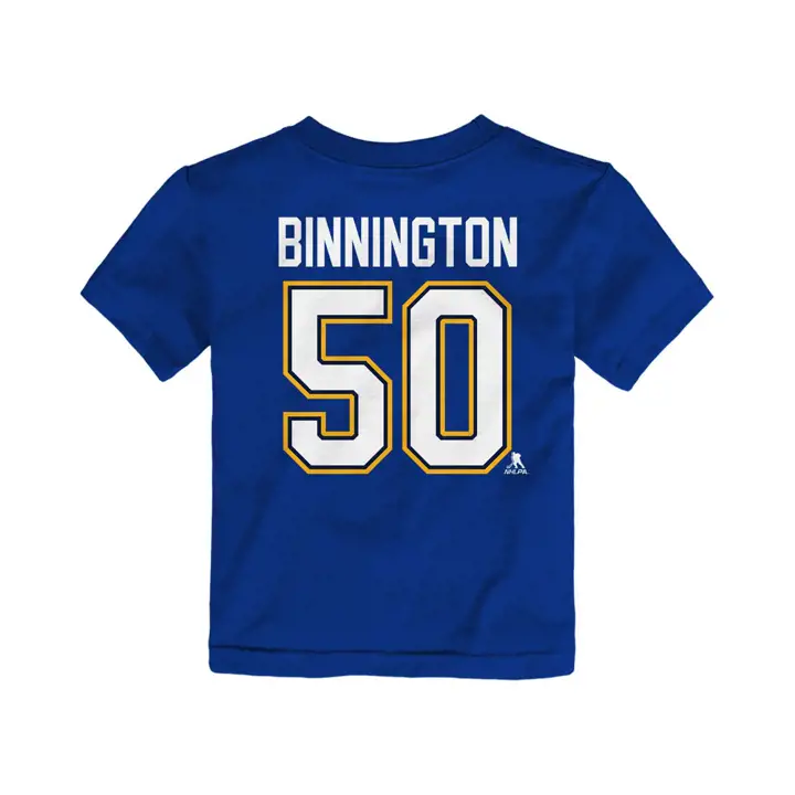T-Shirt Enfant Blues LNH Joueur Jordan Binnington