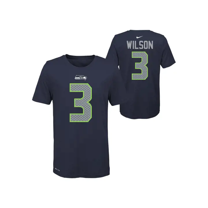 T-shirt NFL enfant Seahawks Logo N&N Pride Russell Wilson
