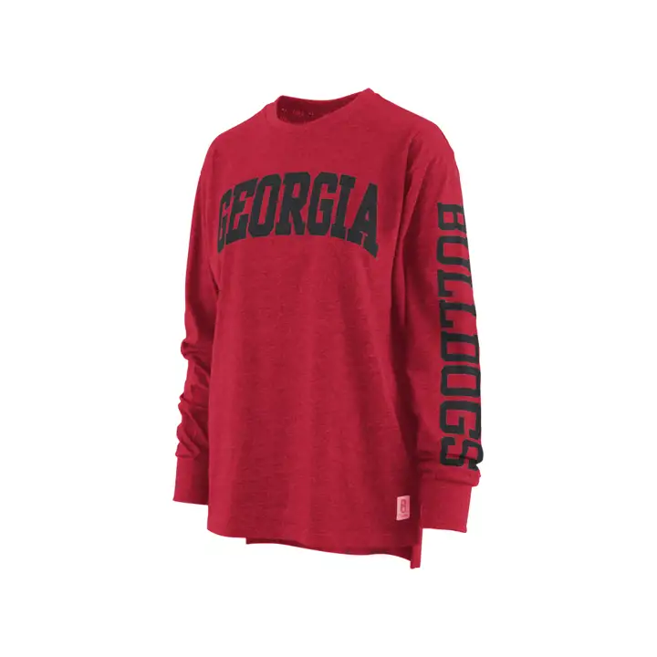 T-shirt manches longues Canyon 19 rouge NCAA Femme Georgia Bulldogs
