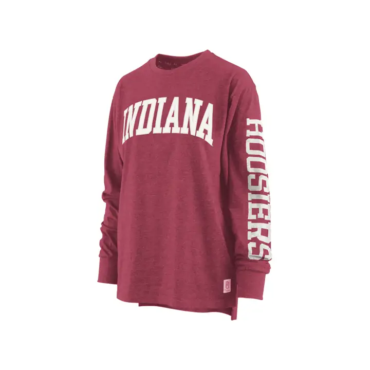 T-shirt manches longues femme NCAA Canyon Indiana Hoosiers 19 rouge