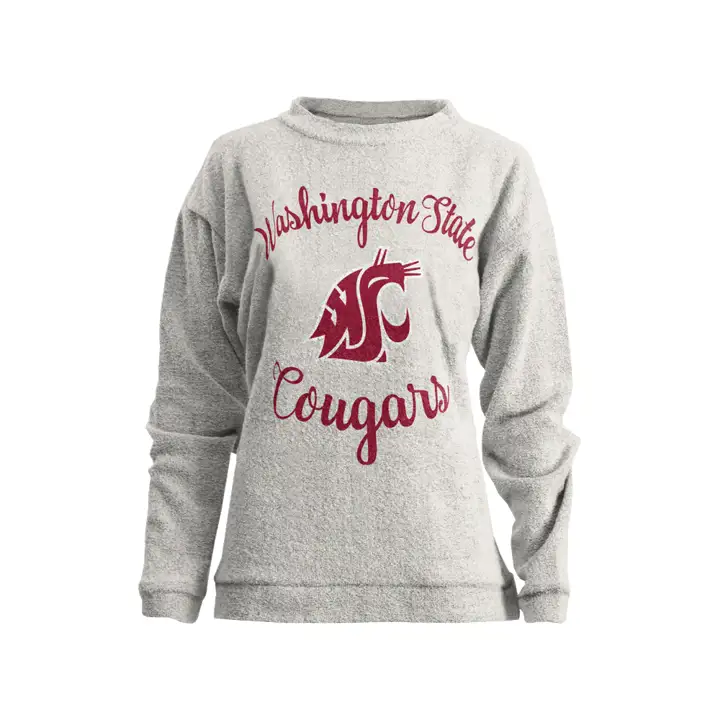 Sweat-shirt confortable en tissu éponge pour femme des Cougars de l'État de Washington de la NCAA