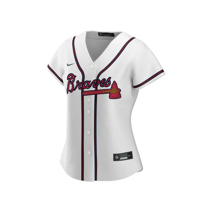 Maillot Replica Officiel MLB Atlanta Braves Femme BLANC