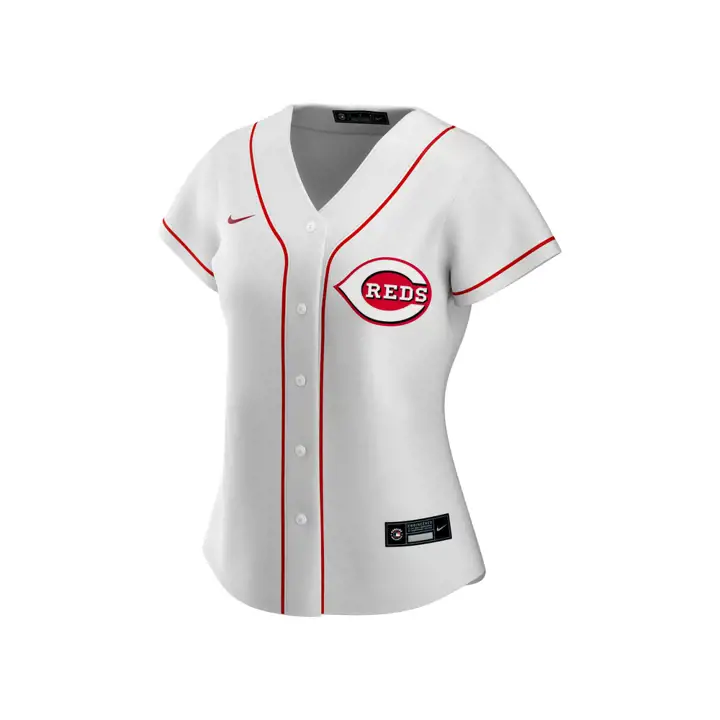 Maillot officiel réplique MLB des Cincinnati Reds pour femme - Blanc