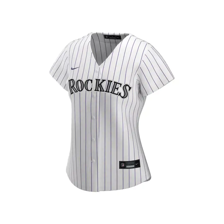 Maillot officiel réplique MLB Colorado Rockies pour femme WHT/PUR