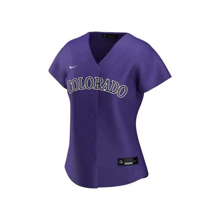 Maillot de baseball officiel réplique MLB Colorado Rockies pour femme – Violet