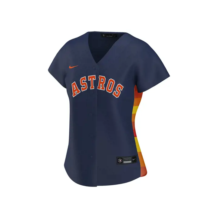 Maillot officiel réplique MLB Houston Astros pour femme BLEU MARINE/PLUIE