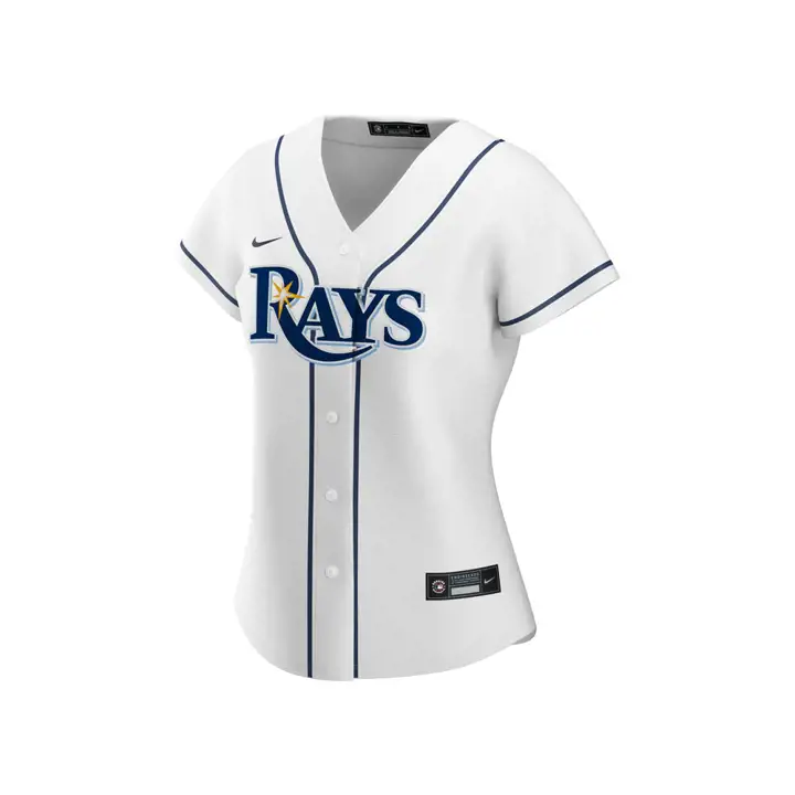 Maillot réplique officiel MLB Tampa Bay Rays pour femme, coloris blanc