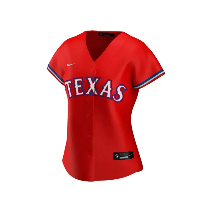 Maillot Réplique Officiel Femme MLB Texas Rangers ÉCARLATE