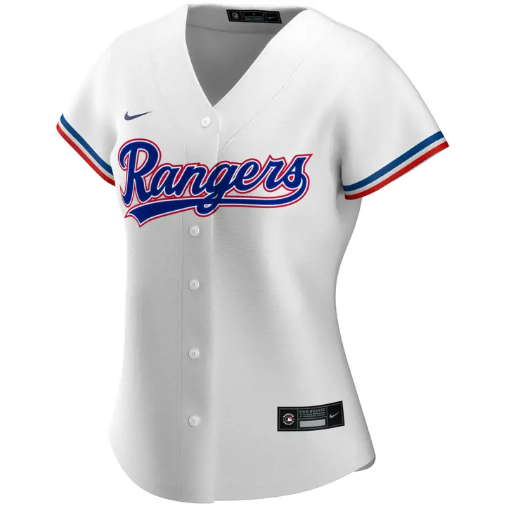 Maillot Replica Officiel MLB des Texas Rangers pour femme, blanc