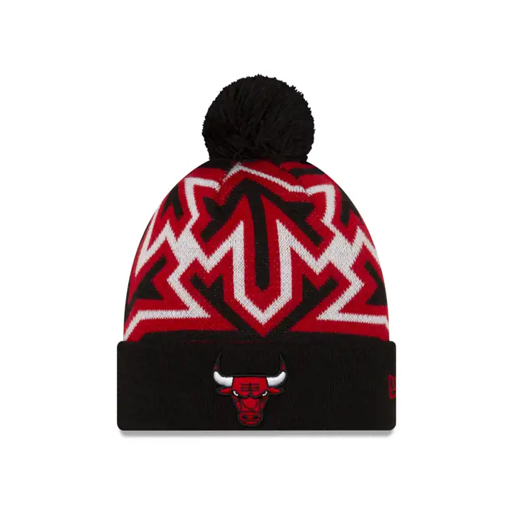 Chicago Bulls NBA BIG FLAKE POM KNIT NOIR
