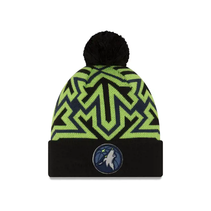 Bonnet à pompon Minnesota Timberwolves NBA BIG FLAKE noir