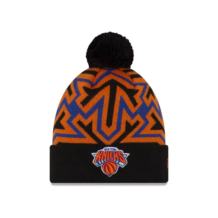 New York Knicks NBA BIG FLAKE POM KNIT BLK