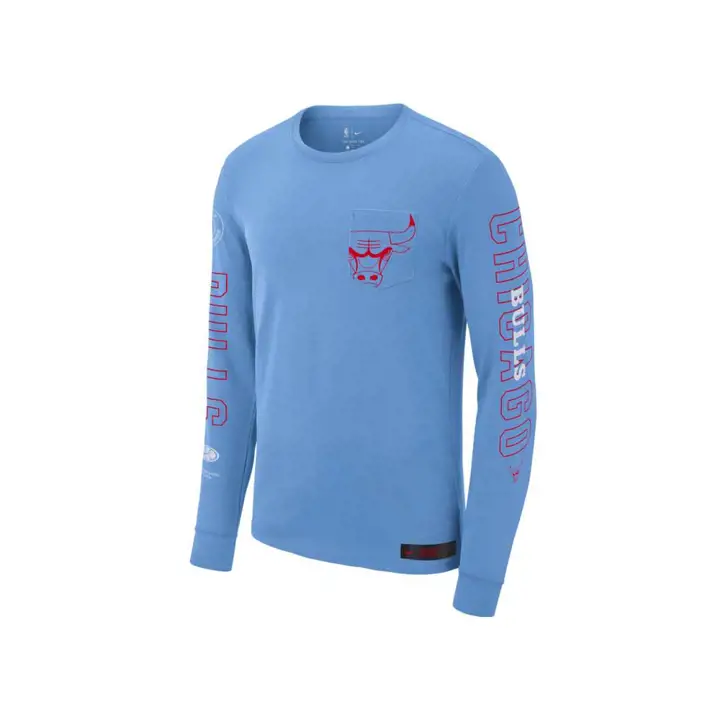 T-shirt à manches longues Chicago Bulls NBA Courtside 20 bleu