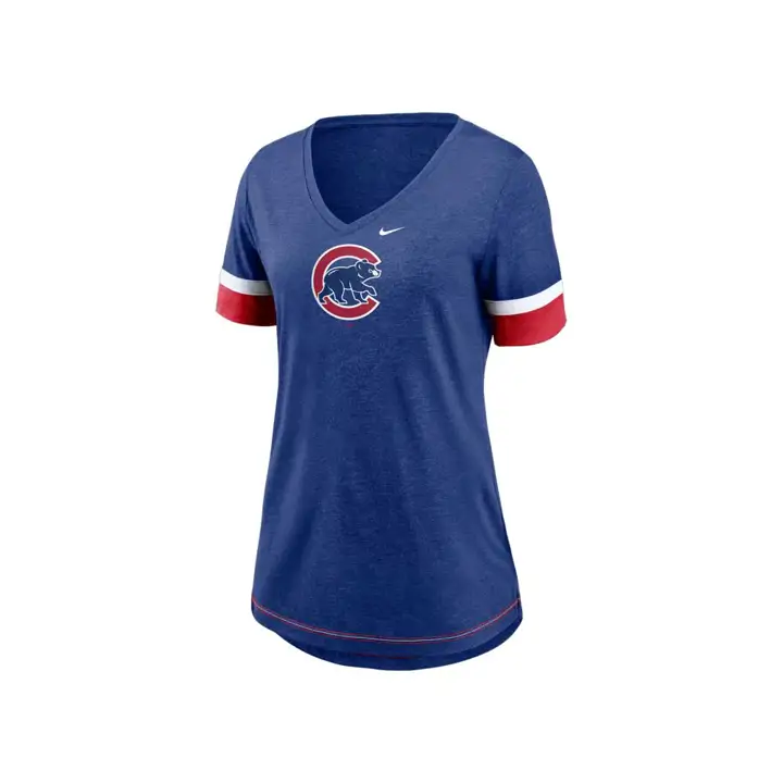 T-shirt de fan femme Tri-Blend Chicago Cubs MLB 20 bleu/bla/r