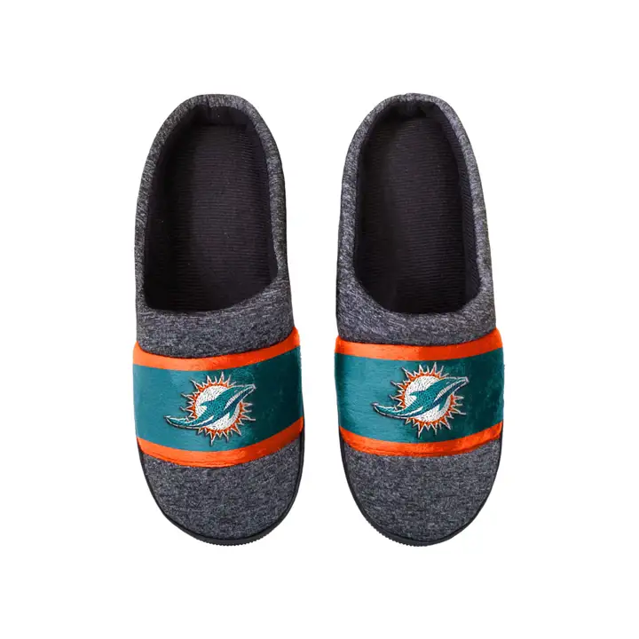 Pantoufles en maille de polyester Miami Dolphins 19 gris