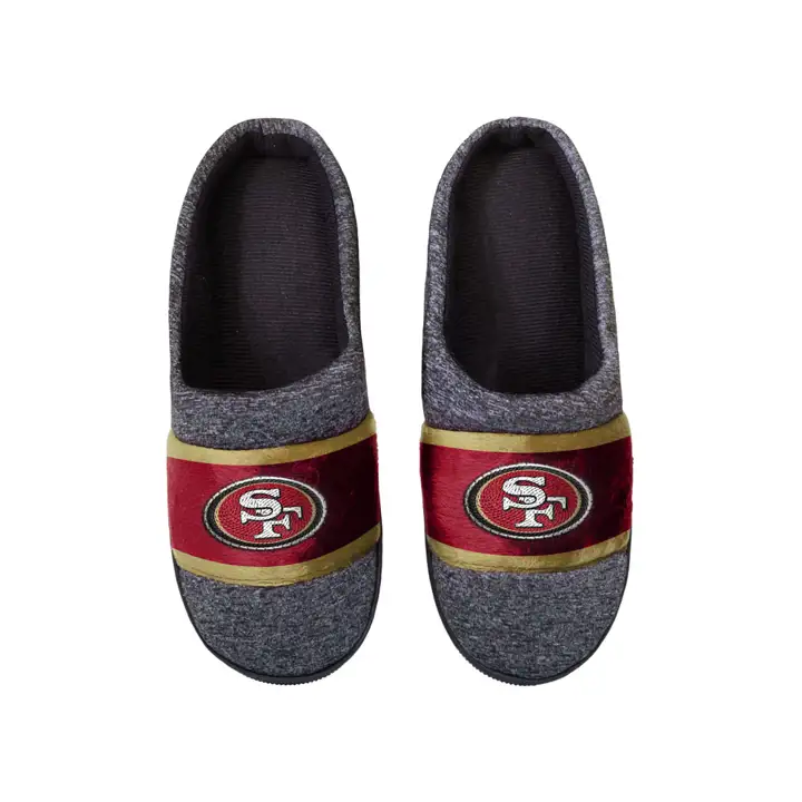 Pantoufles en tricot polyester San Francisco 49ers 19 gris