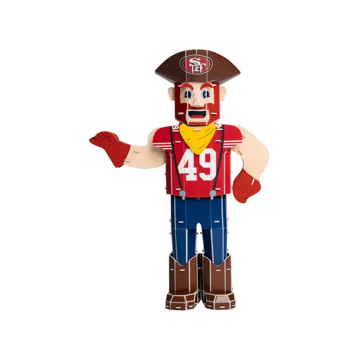 "Mascotte 49ers de San Francisco en 3D PZLZ 30 cm"
