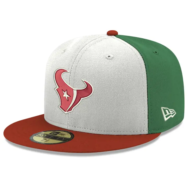 Casquette 59Fifty mode basique NFL Houston Texans BLANC/ROUGE/VERT