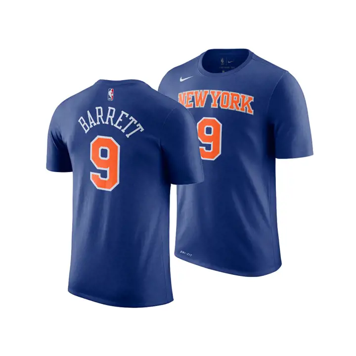 T-SHIRT JOUEUR ICONIQUE NBA NEW YORK KNICKS RJ Barrett BLEU