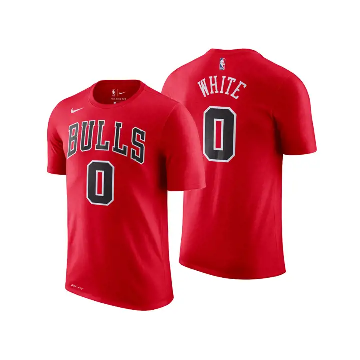 T-SHIRT JOUEUR ICON NBA Chicago Bulls Coby White ROUGE