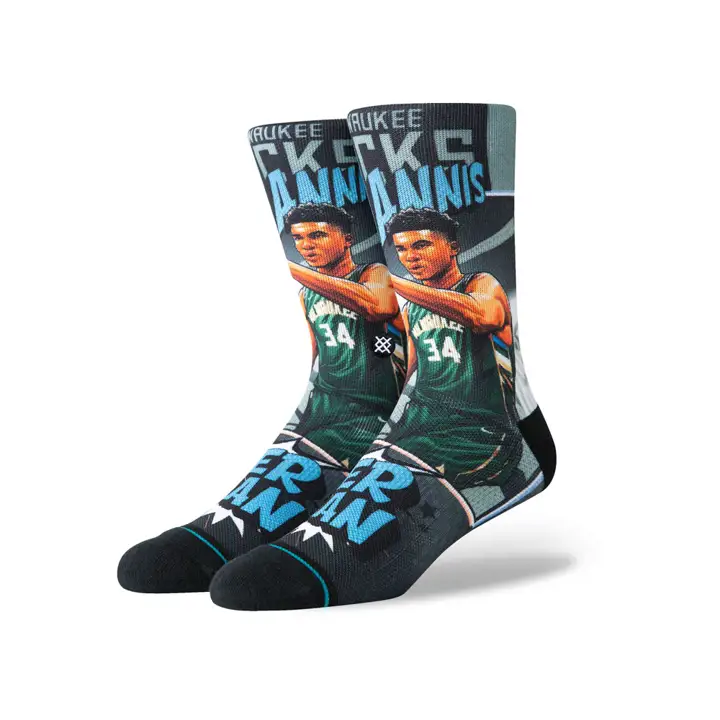 BUCKS NBA Crew Héros Giannis Antetokounmpo GRIS