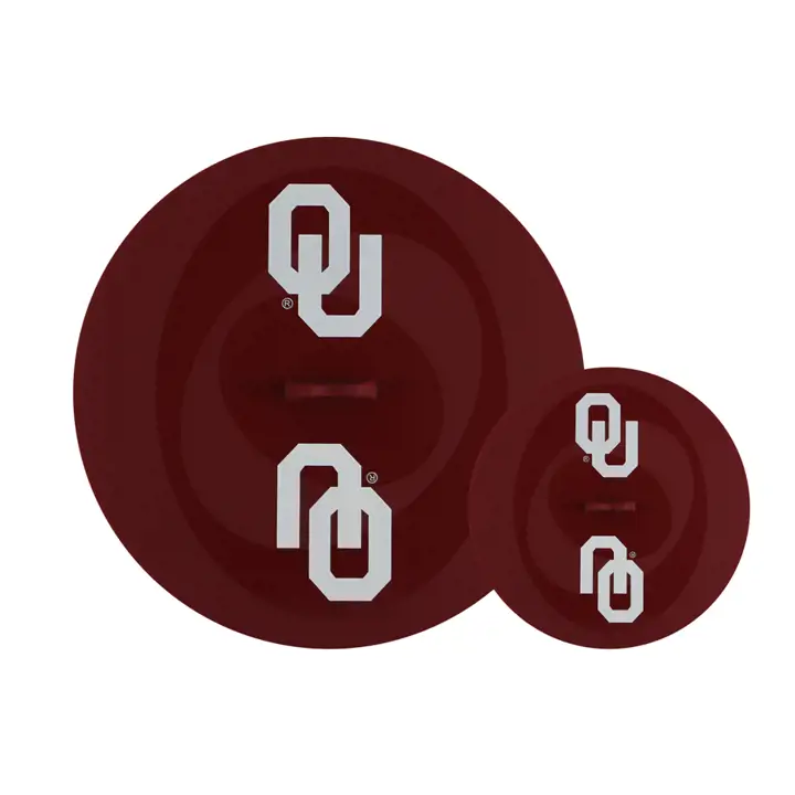 Couvercles en silicone Oklahoma Sooners Topperz ROUGES