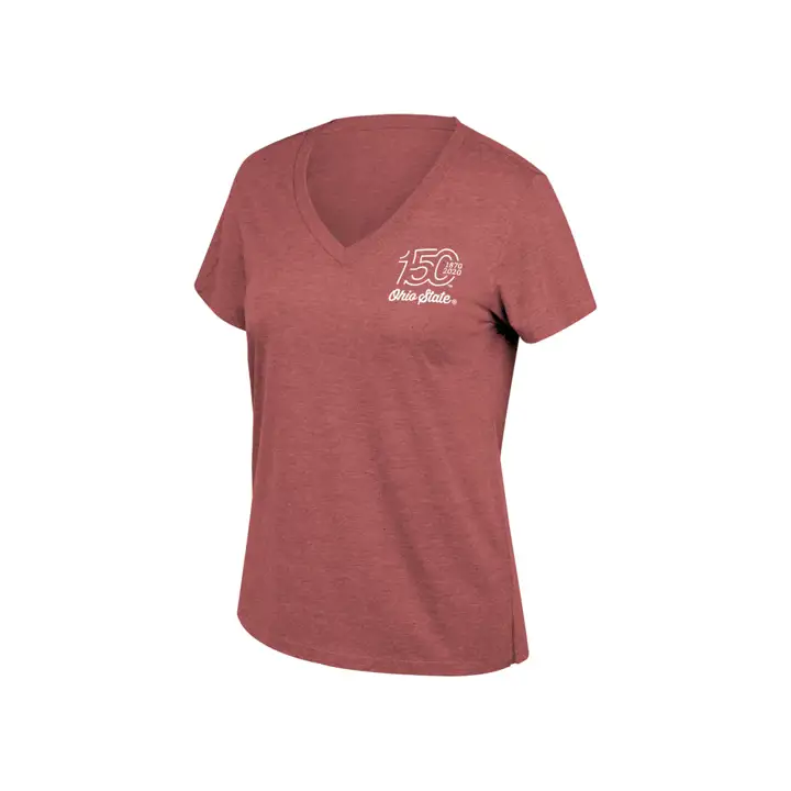 T-shirt Triblend Femme NCAA 150e Ohio State Buckeyes rouge