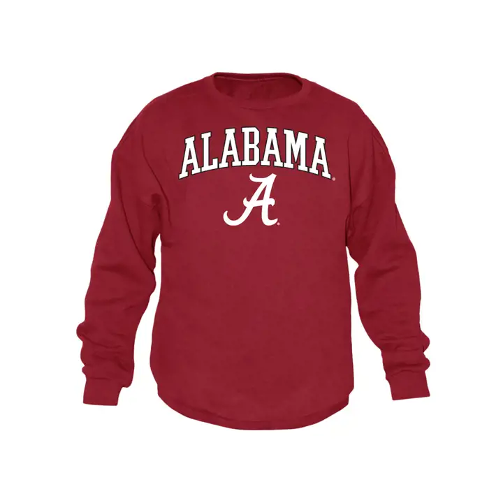 Sweat-shirt ras du cou de taille moyenne NCAA Alabama Crimson Tide crim