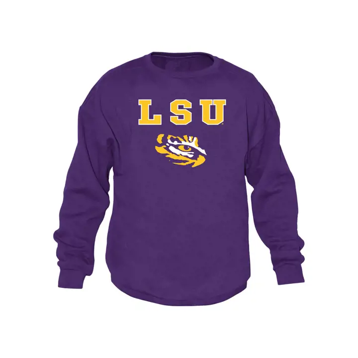 Sweat-shirt ras du cou de taille moyenne N.C.A.A. L.S.U.