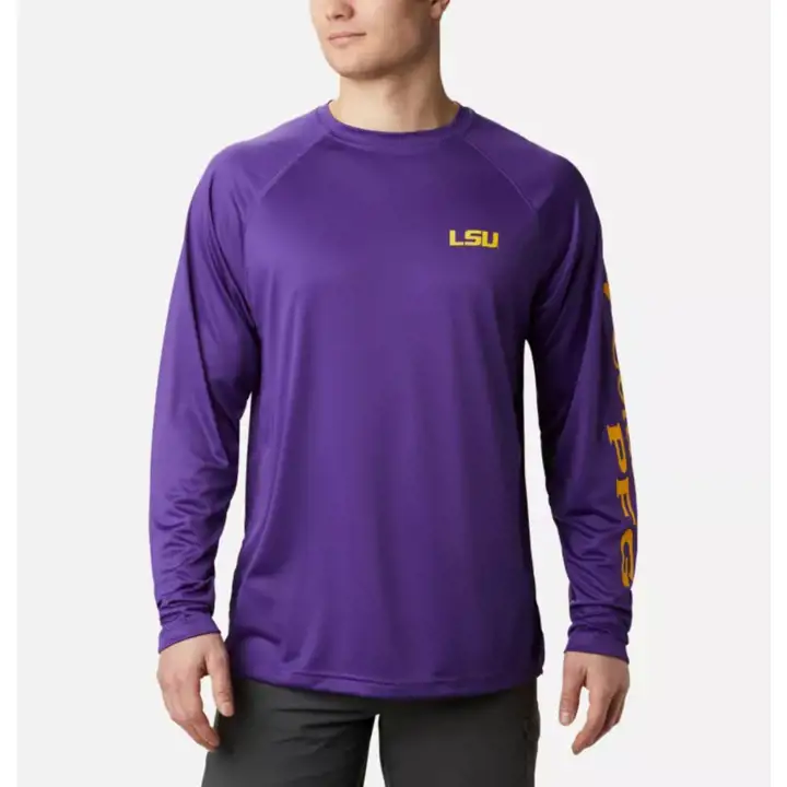 L.S.U. NCAA Terminal Tackle LS T-Shirt pur