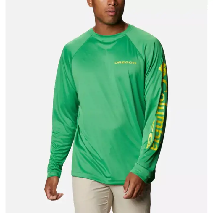 T-shirt à manches longues Oregon Ducks NCAA Terminal Tackle vert