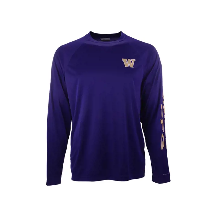 T-shirt à manches longues Terminal Tackle NCAA Washington Huskies (couleur : pur)