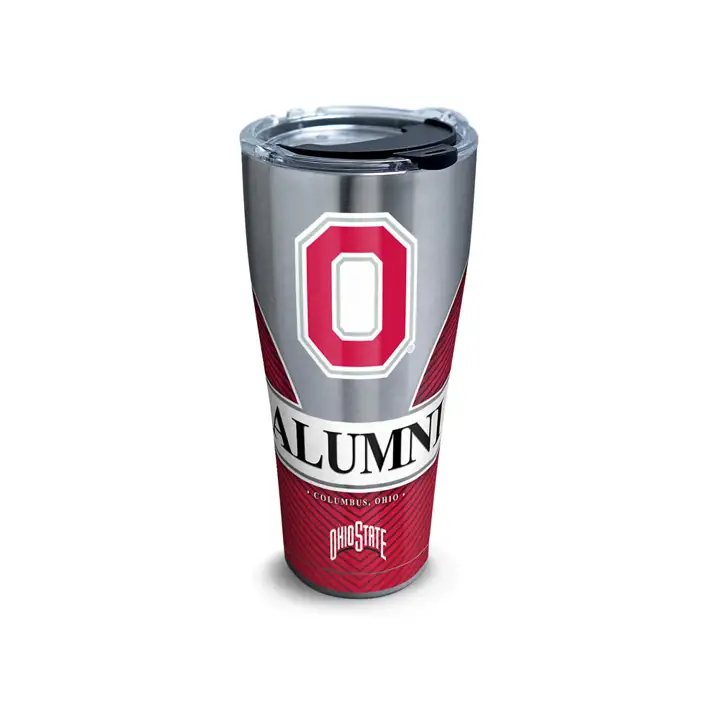 Ohio State Buckeyes 30oz Ancien étudiant Acier inoxydable rouge/blanc