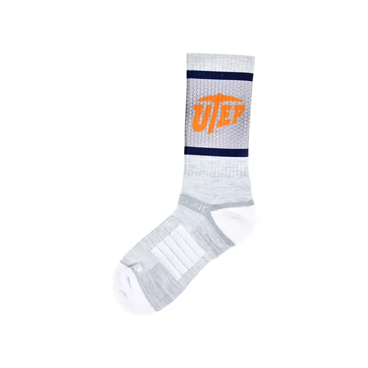 UTEP Miners NCAA Chaussettes Confort Mollet Ras Du Cou gris