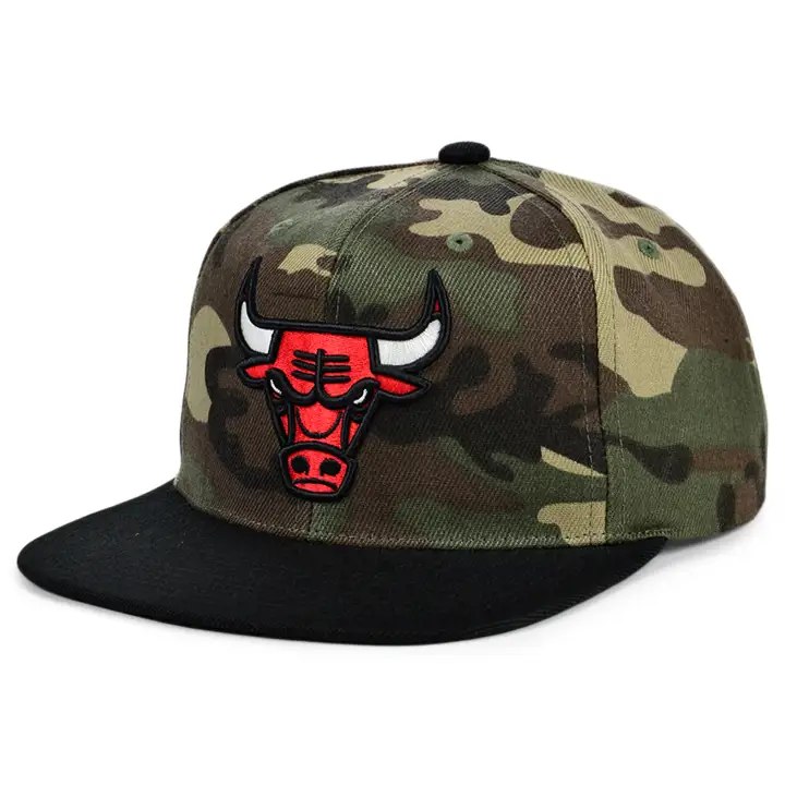CHICAGO BULLS NBA CASQUETTE CAMOUFLAGE NATUREL BOIS/NOIR