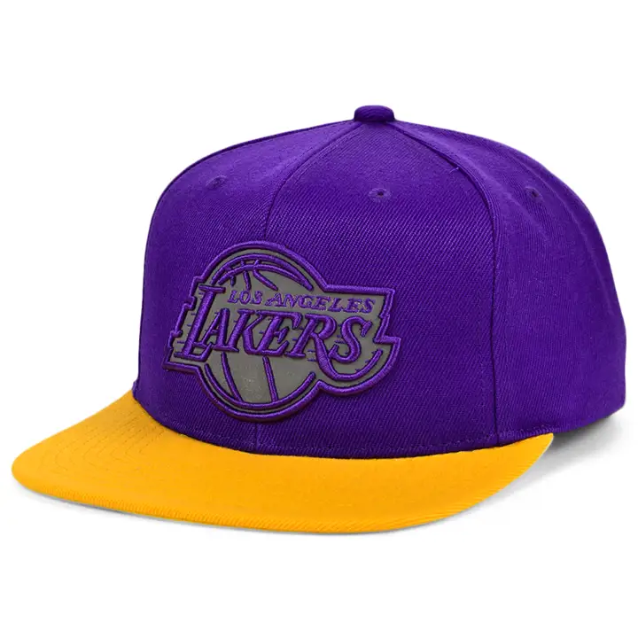 LOS ANGELES LAKERS NBA 2 TEAM CASQUETTE REFLECTIVE SNAPBACK violet/doré