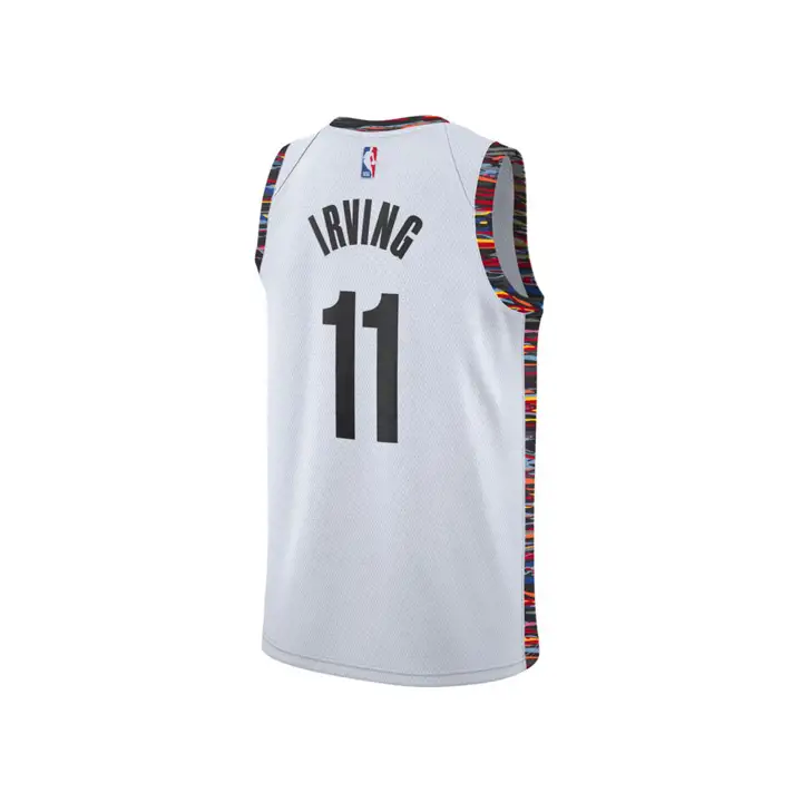 Maillot Swingman NBA City Edition B Nets 19 Kyrie Irving blanc
