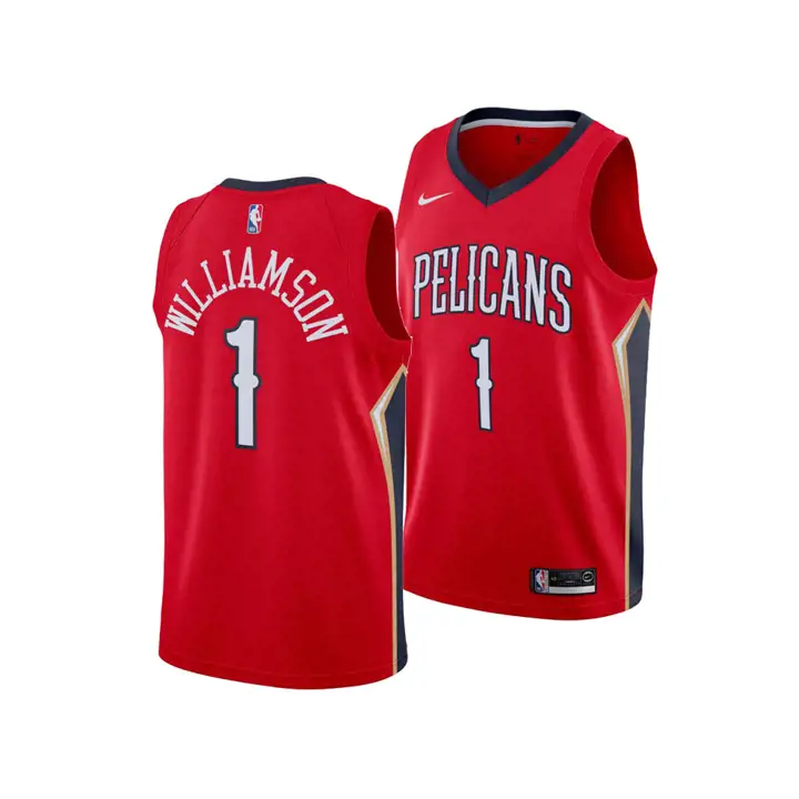 MAILLOT SWINGMAN Pelicans NO NBA STATEMENT Zion Williamson rouge