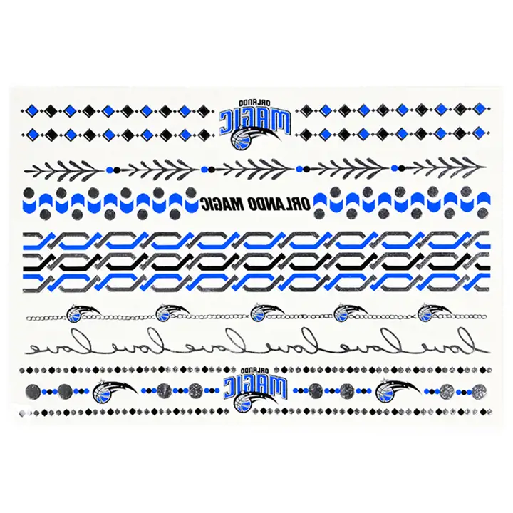 Tatouages de mode métalliques Orlando Magic NBA AST