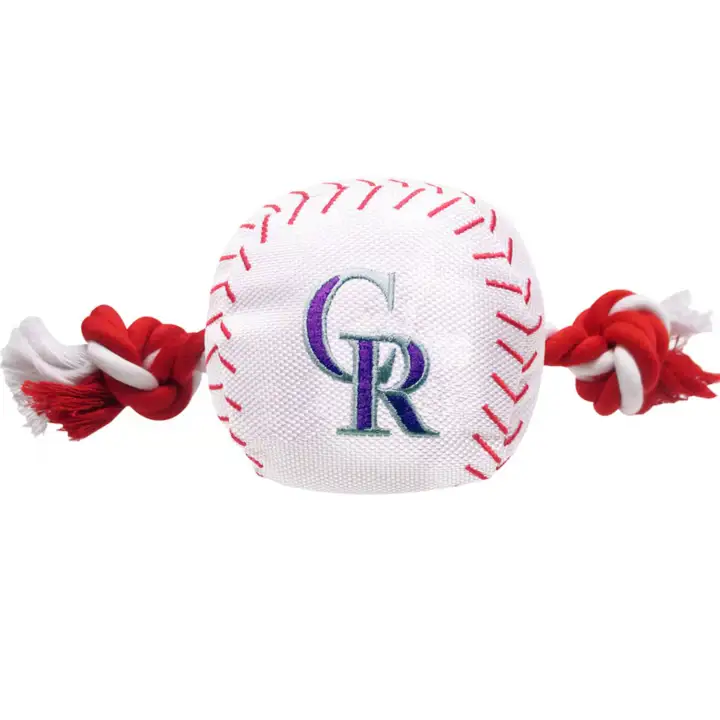Colorado Rockies Colorado Rockies Chien Baseball Jouet Corde AST