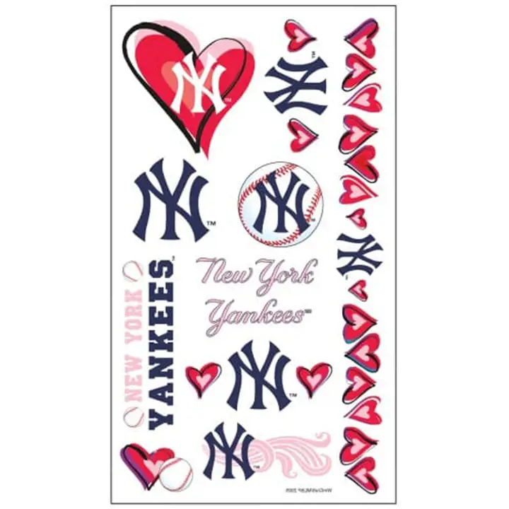 Tatouages temporaires MLB New York Yankees pour jour de match AST