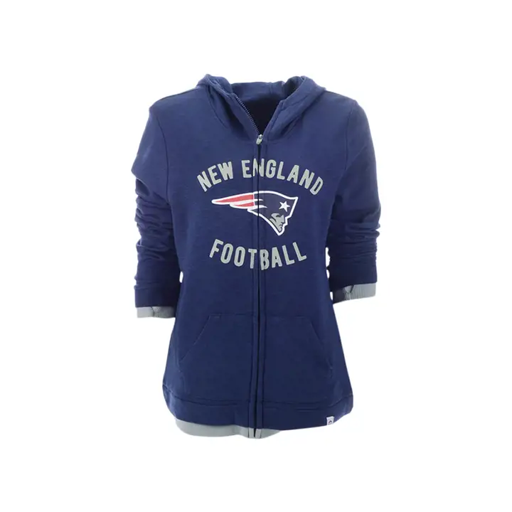 SWEAT À CAPUCHE EN POLAIRE ENTIÈREMENT ZIPPÉ NEW ENGLAND PATRIOTS-Hyper Fandom AST