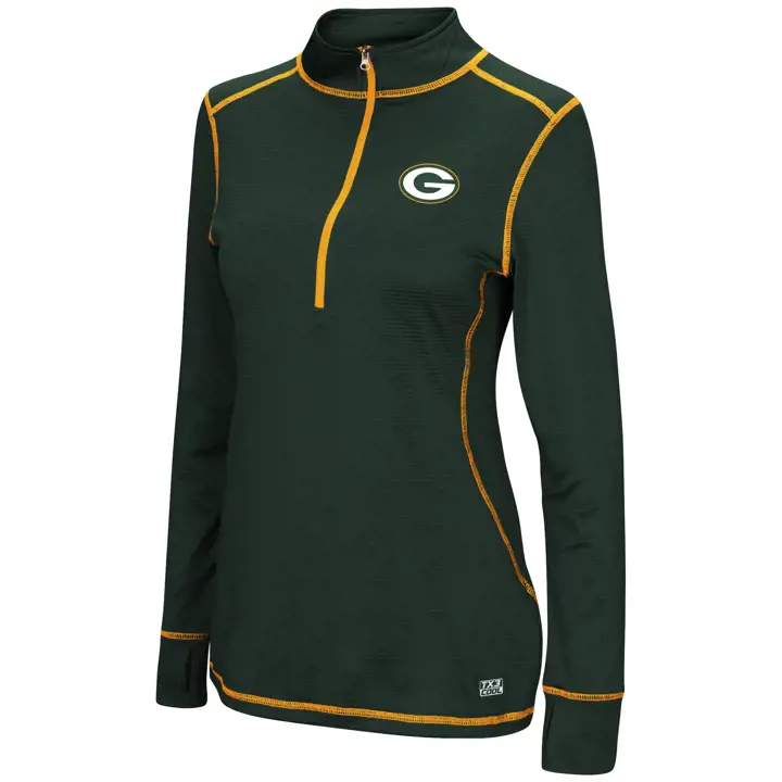 GREEN BAY PACKERS F LS Wmns Linear Leap 1/2 Zip AST