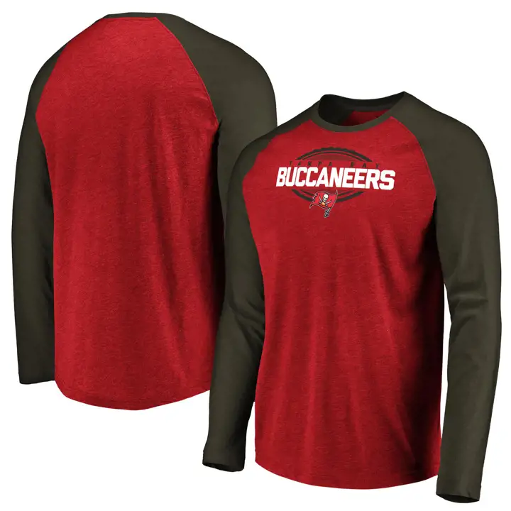 T-SHIRT RAS DU COU À MANCHES LONGUES ET COL RAGLAN DOUX TAMPA BAY BUCCANEERS