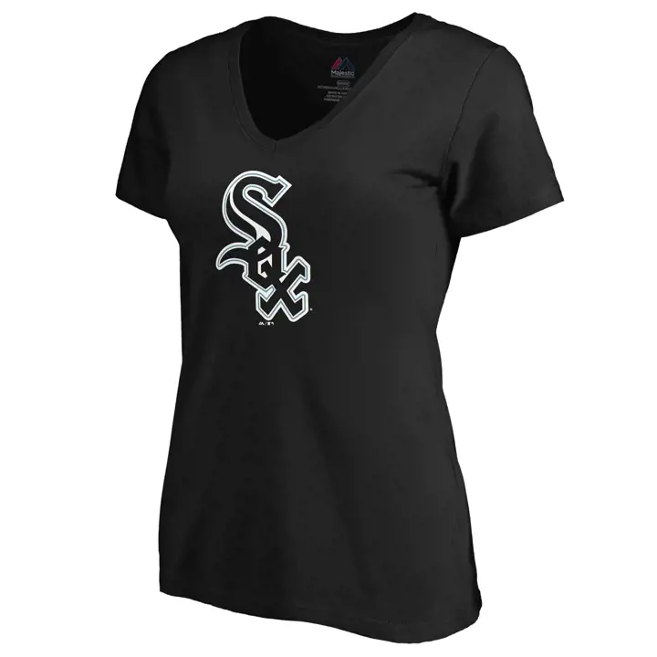 CHICAGO WHITE SOX T-SHIRT COL V MANCHES COURTES-Logo Officiel AST