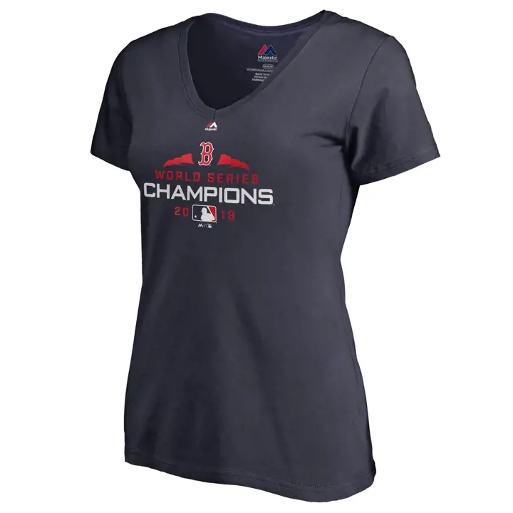 TEE COL EN V BOSTON RED SOX AVEC/SS - Logo officiel