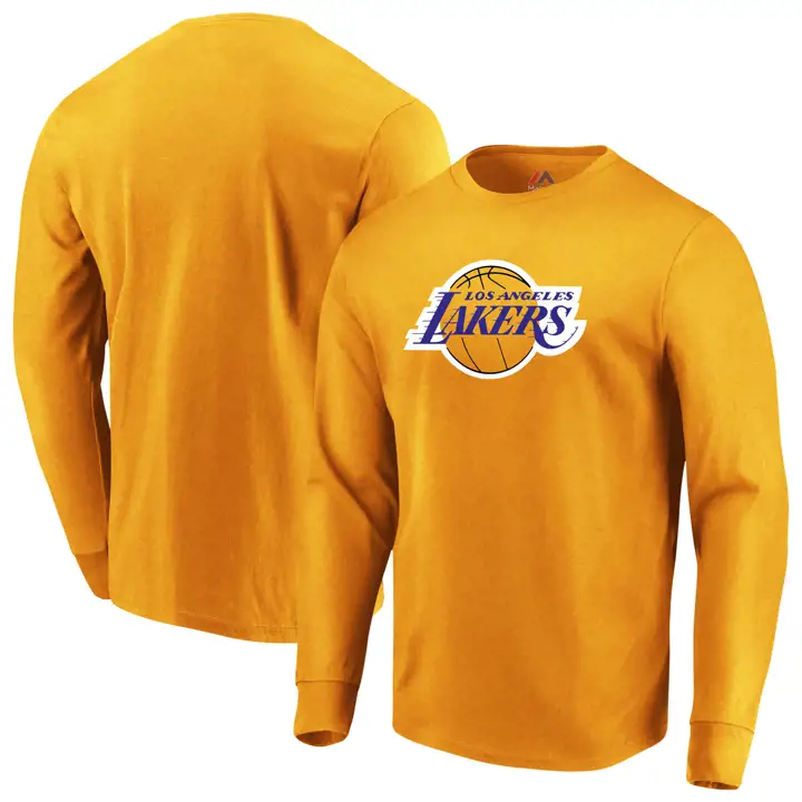 T-SHIRT DE BASE LOS ANGELES LAKERS A/LS-Écusson en TEK AST