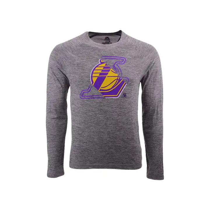 T-SHIRT À COL ROND À MANCHES LONGUES LOS ANGELES LAKERS – Indispensable au succès AST