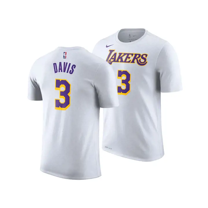 T-SHIRT LAKERS NBA ANTHONY DAVIS BLANC