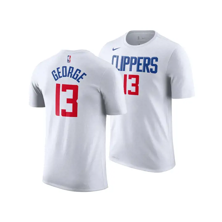 TEE-SHIRT NBA ASSOCIATION CLIPPERS Paul George BLANC